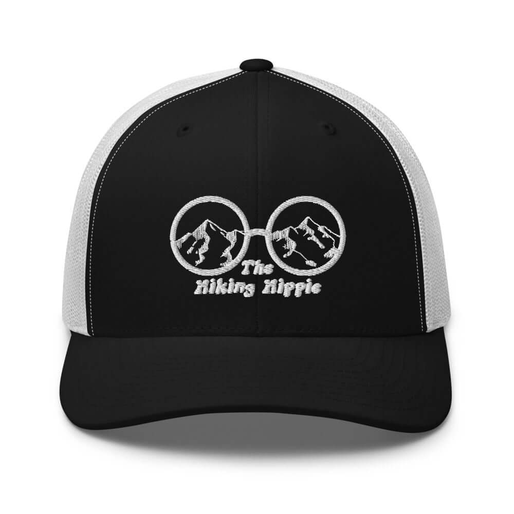 Long Live Hippies and Cowboys Snap Back Trucker Hats Black/White