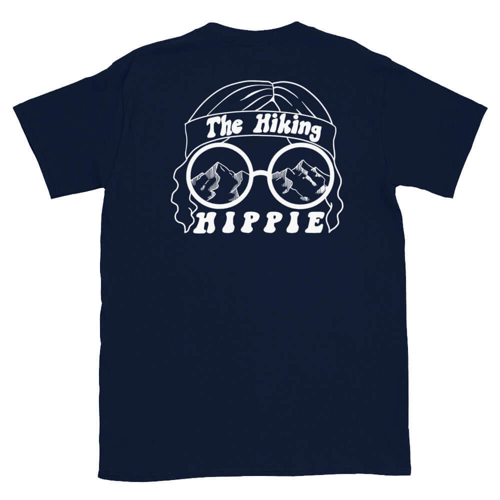 Navy Hiking Hippie Classic T-Shirt Back View
