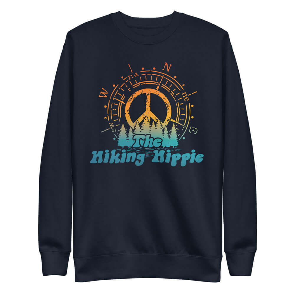 Navy Blazer Hiking Hippie Peacefully Guided Pullover