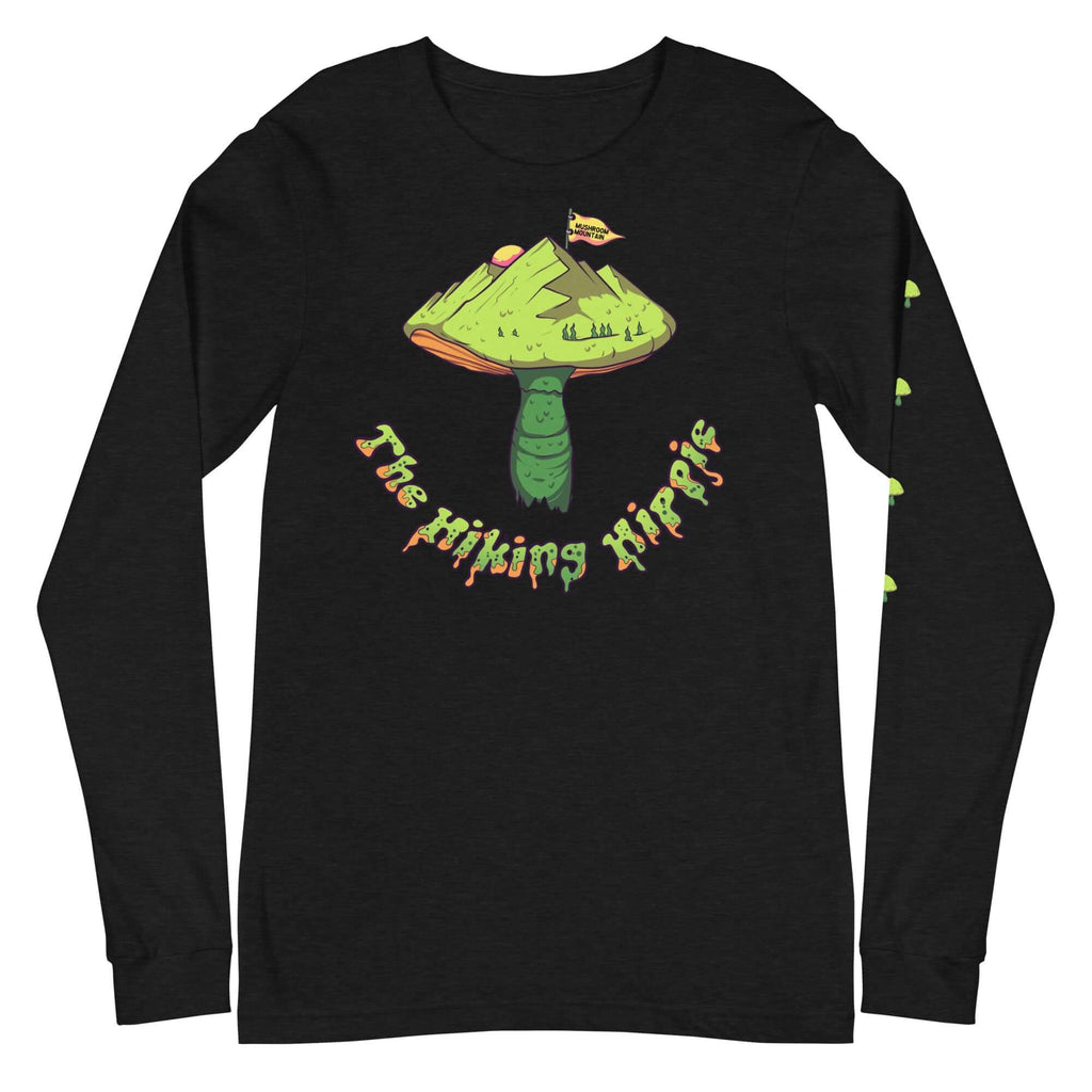 Black Long Sleeve Mushroom Mountain Shirt