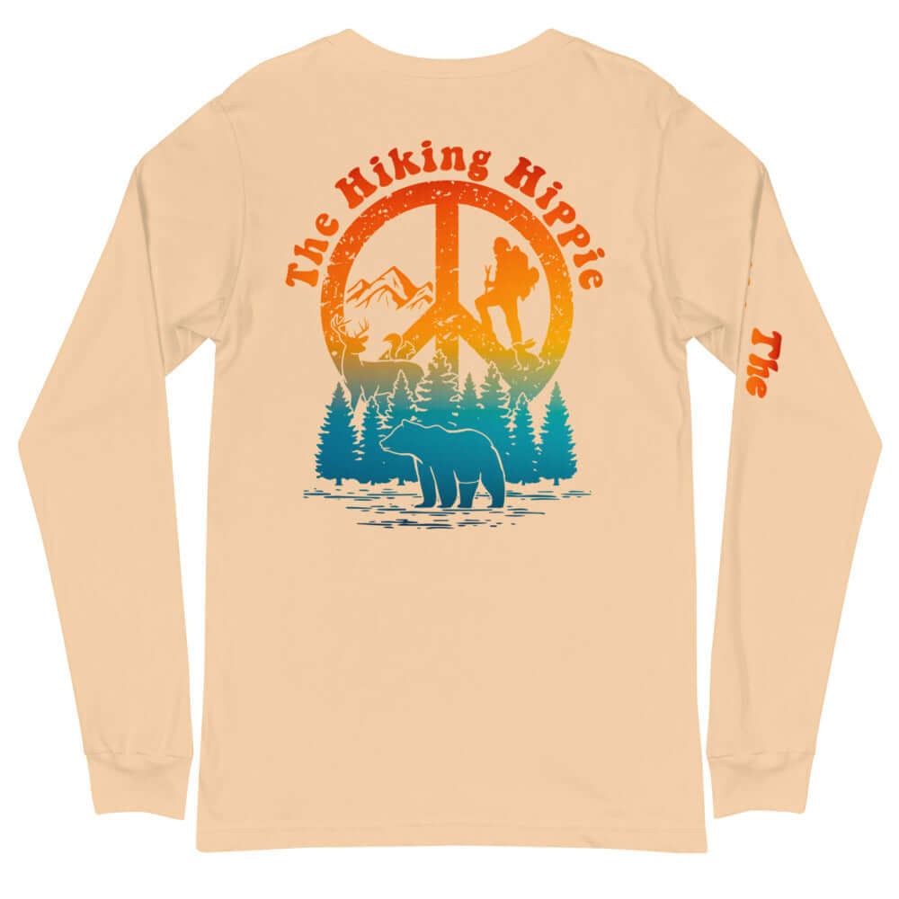 Sand Dune Hiking Hippie Long Sleeve Peacefully Wild Shirt  Back View