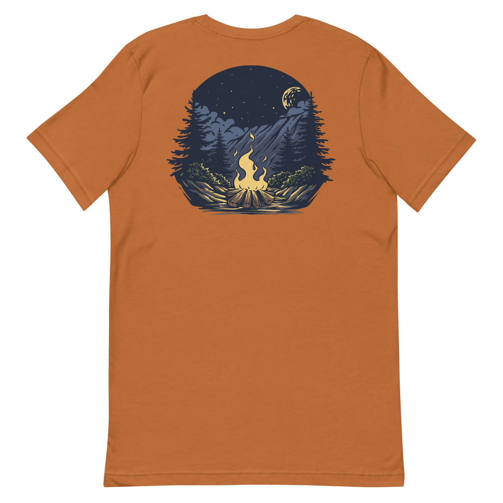 Toast Hiking Hippie Campfire T-Shirt Back View