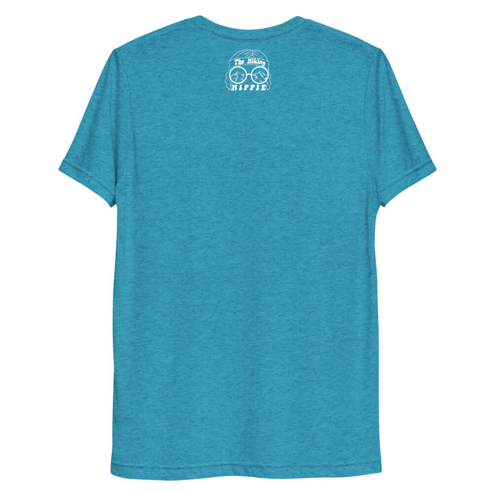 Aqua Tri-Blend Backpackers T-Shirt The Hiking Hippie Back View