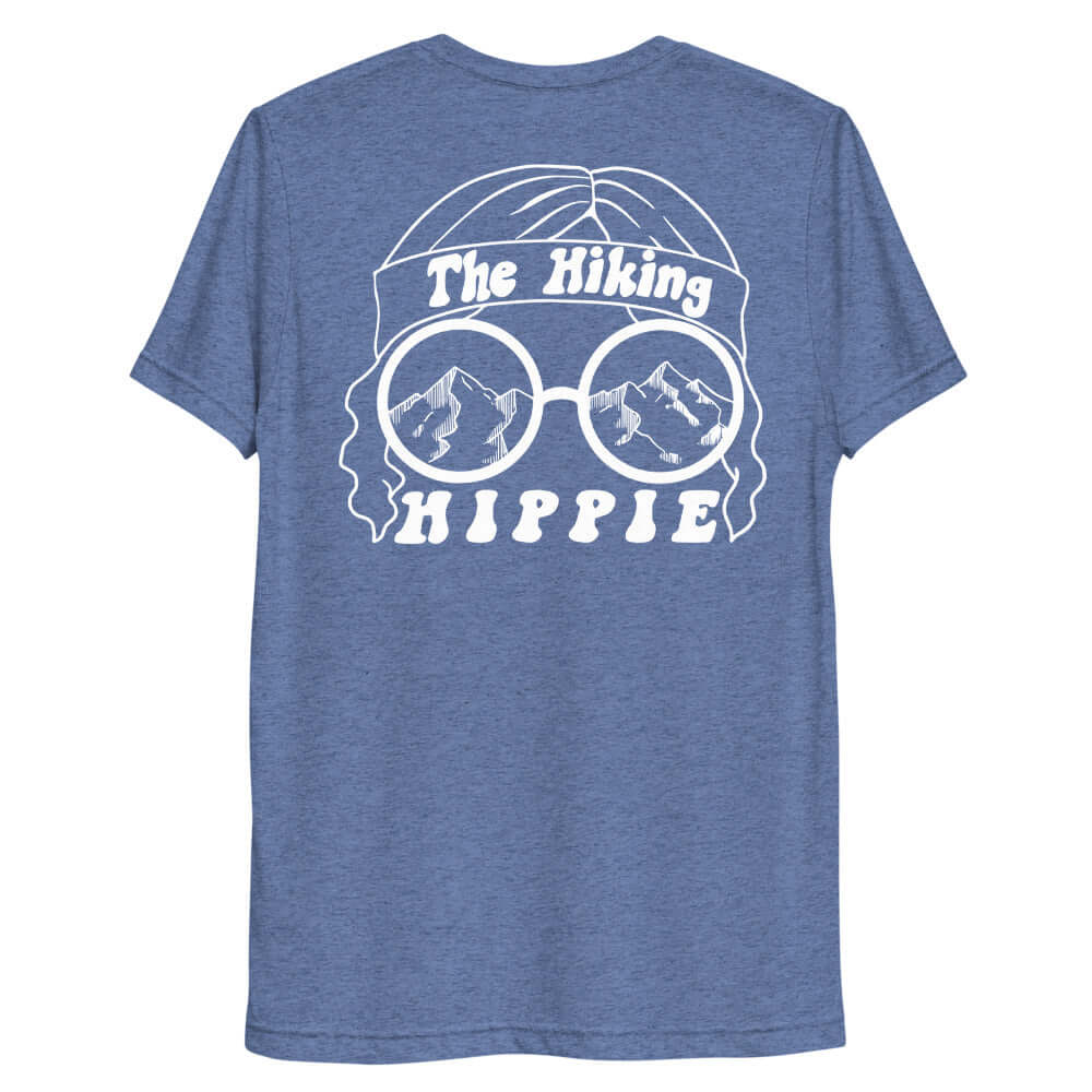 Blue Vintage Hiking Hippie T-Shirt Back View