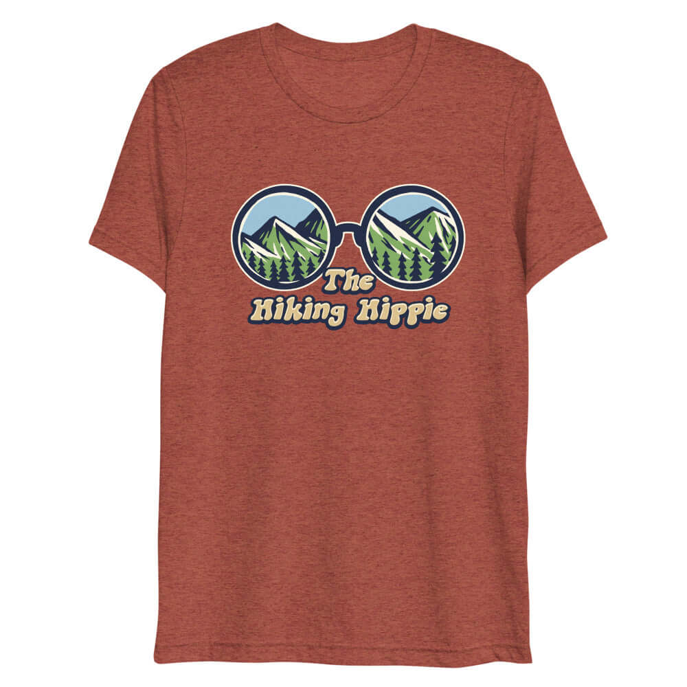 Clay Tri-Blend The Hiking Hippie Wild Man Backpackers Shirt Front View