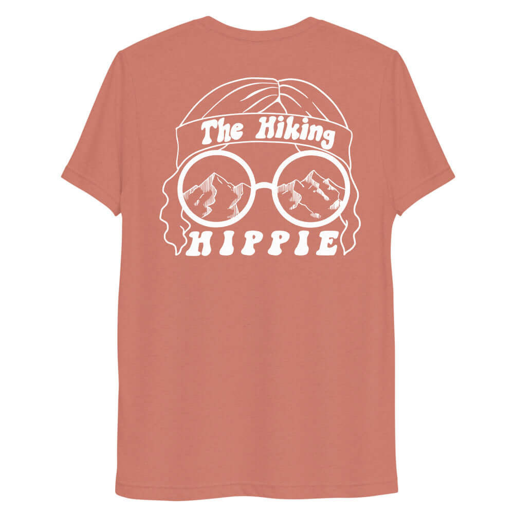 Mauve Vintage Hiking Hippie T-Shirt Back View
