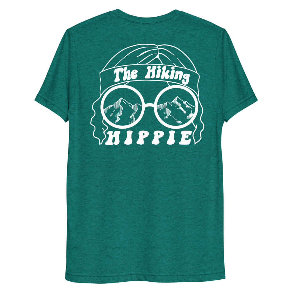 Teal Vintage Hiking Hippie T-Shirt Back View
