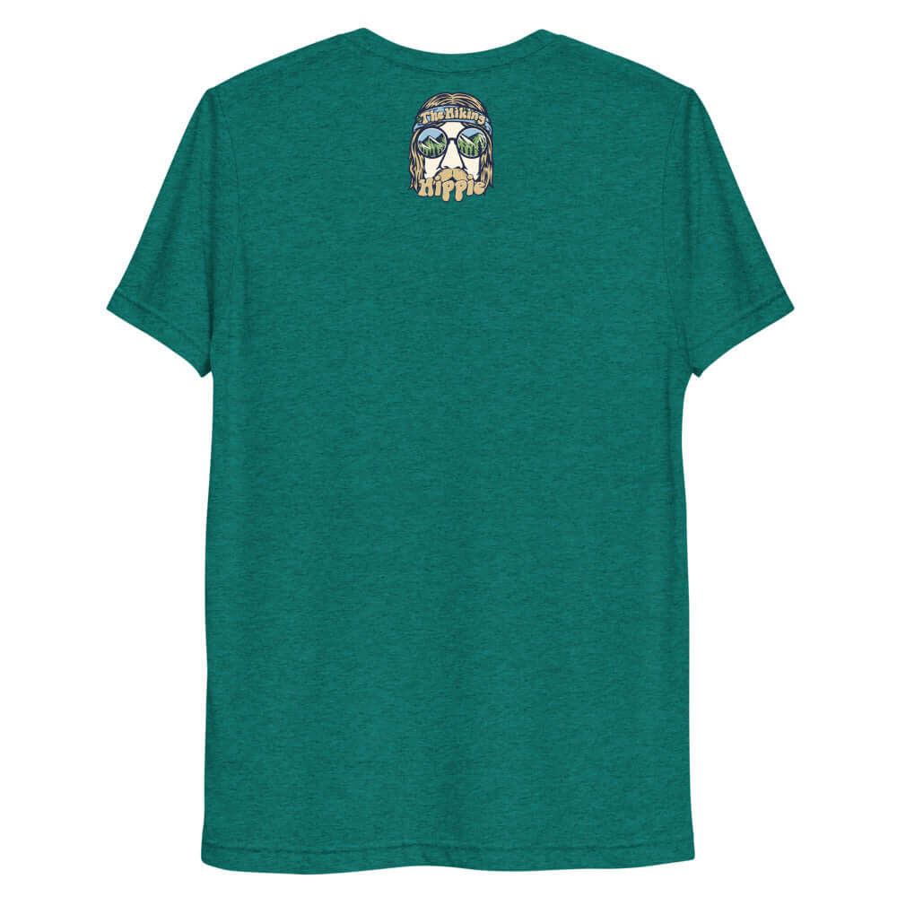 Teal Tri-Blend The Hiking Hippie Wild Man Backpackers Shirt Back View