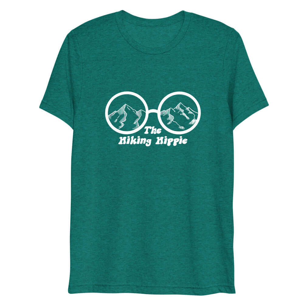 Teal Backpackers T-Shirt The Hiking Hippie Front View