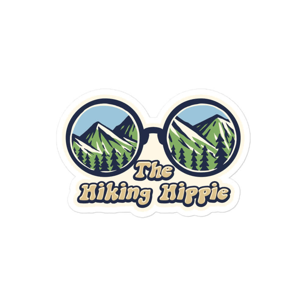 Hiking Hippie Wild Man Logo Sticker